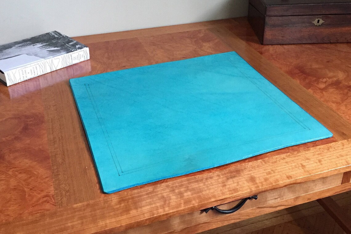 CSherwoodLeather Handmade Desk Mat Counter Pad Writing Mat Etsy