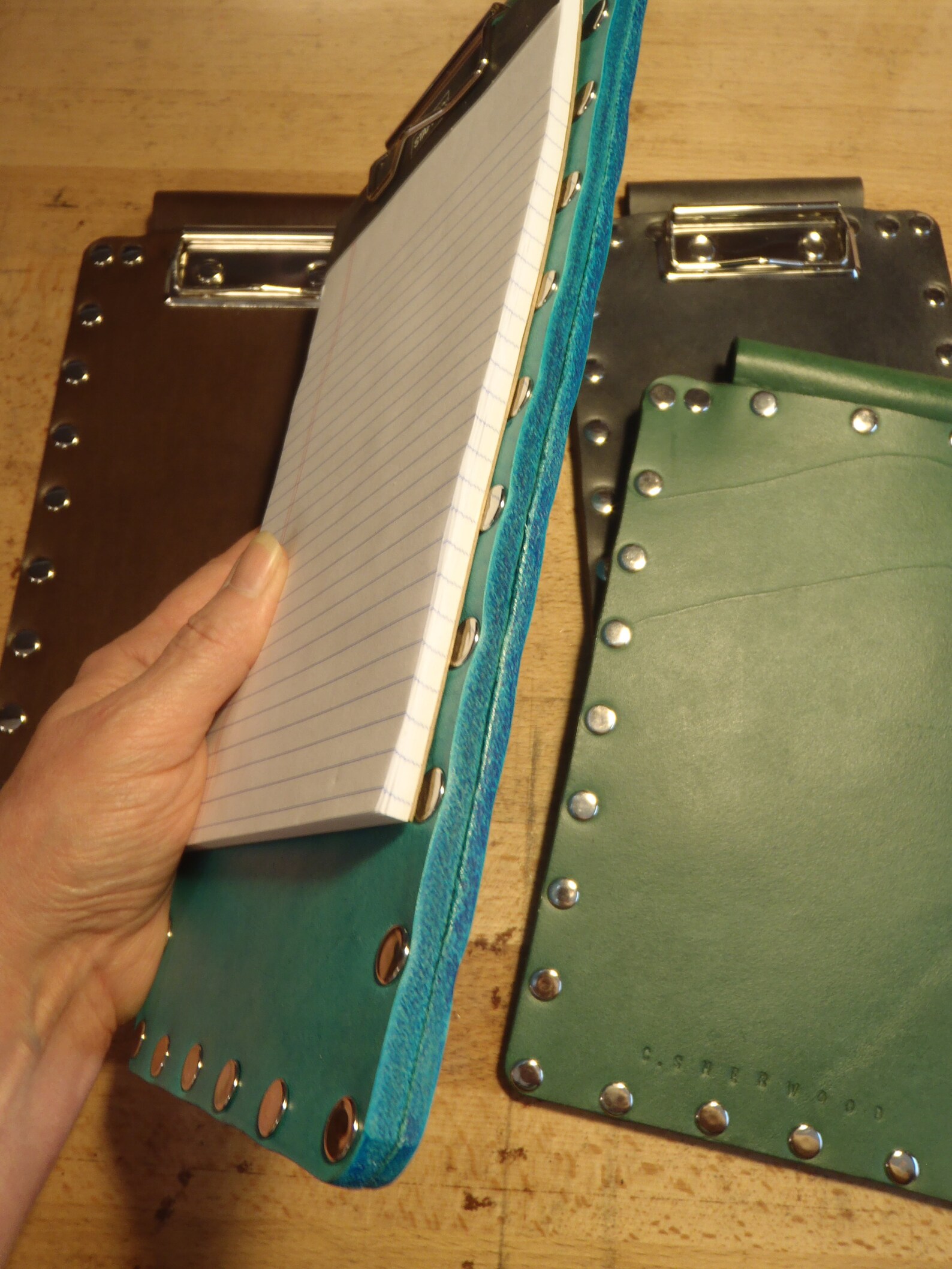 Csherwoodleather Rustic Mini Legal Pad Todo List Clipboard Etsy