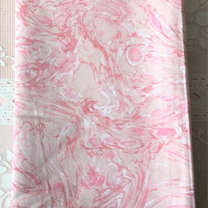 One of a Kind Pink Watercolor Swirl Pattern Cotton Fabric Tablecloth