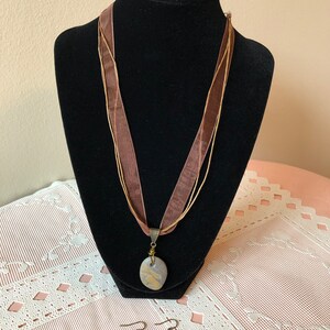 One of a Kind Russian Black Sea Granite Stone Necklace & Earrings