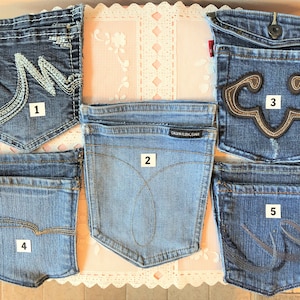 One of a Kind BoHo Pairs Large Denim Pocket Purse Organizers