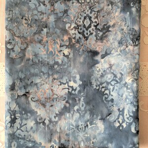 One of a Kind Blue & Pink Batik Cotton Fabric Tablecloth