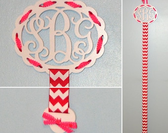 Monogram Hair Bow Holder