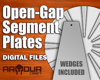 Open-Gap Wedge Plates for making Segmented Bowls - Digital Files