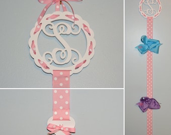 Single Initial Hair Bow Holder