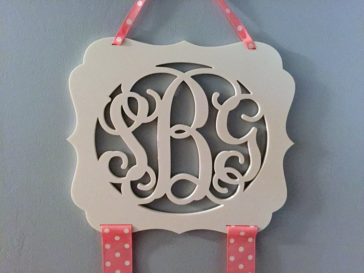 Large Monogram Hair Bow Holder