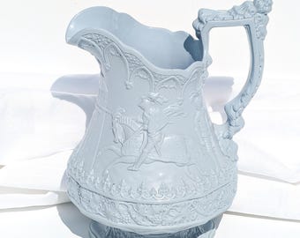 アンティーク　イギリス　シュクリエ　William Smith & Co. Antique Eglinton Tournament Jug by William Ridgway & Co. Circa