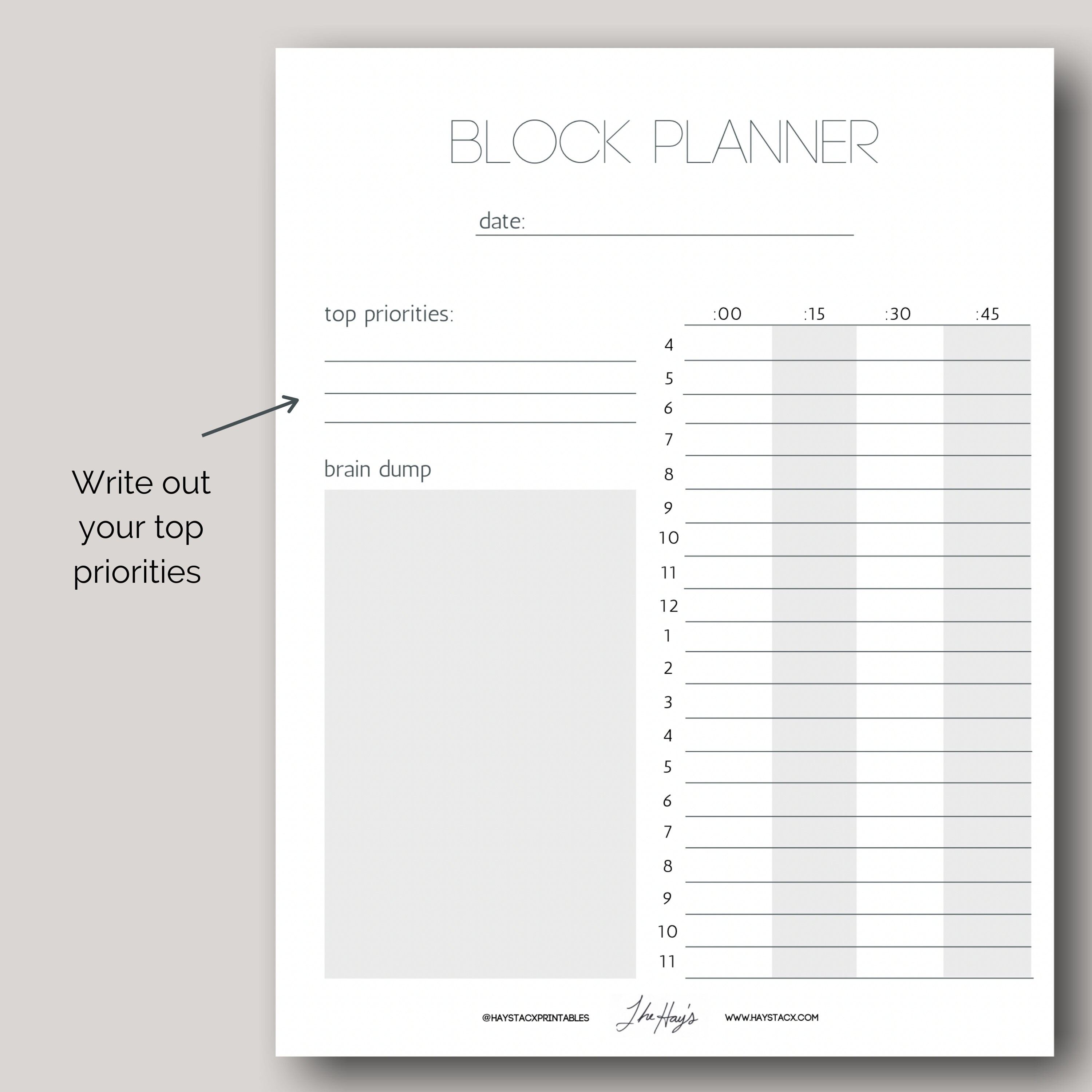 Digital Block Planner Three time blocking templates | Etsy