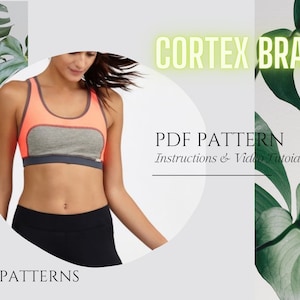 Cortex Bra by VPL Sports Bra Activewear Digital Sewing Pattern PDF // S - XXL  //