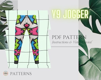 Y9 Jogger Sweatpants Men Women Unisex Digital Sewing Pattern PDF // XS - XXL  //