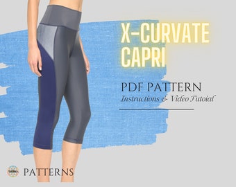 X-Curvate Capri Digital Sewing Pattern PDF // S - XXL //