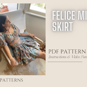 Felice Mini Skirt Digital Sewing Pattern PDF //S - XXL //