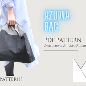 Azuma Bag Bag Digitales Schnittmuster PDF // Drei Größen //