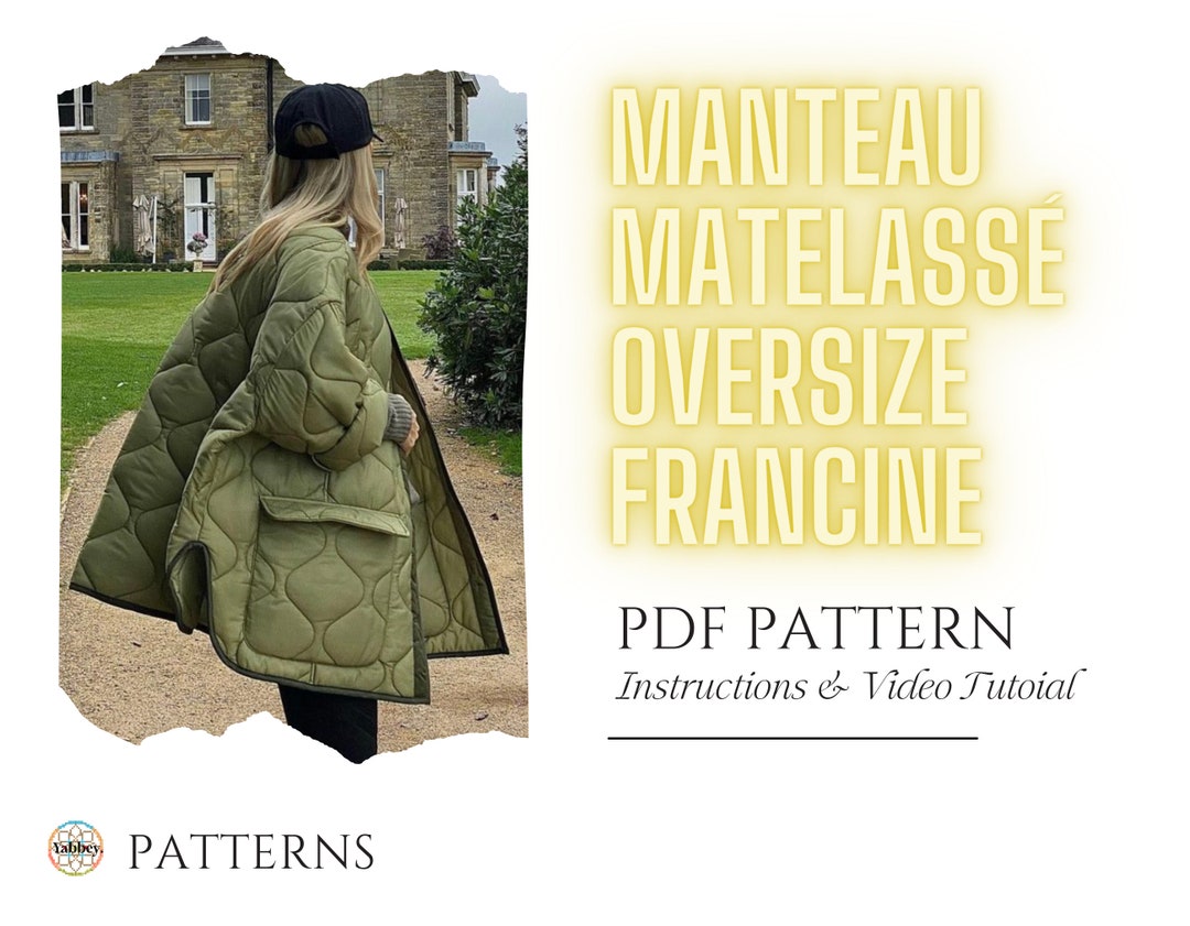 Français Patron De Couture PDF Pour Manteau Matelassé Oversize