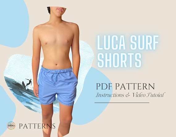 Luca's Surf Shorts Digital Sewing Pattern PDF //S - XXL //