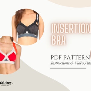 Sports Bra: VPL Insertion Bra Digital Sewing Pattern PDF //S - XXL //