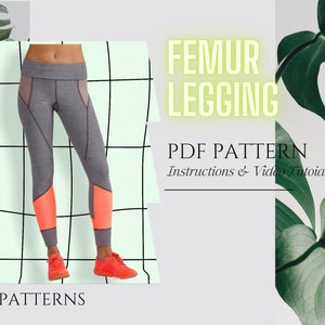 Femur Legging by VPL Long Legging Activewear Digital Sewing Pattern PDF // S - XXL  //