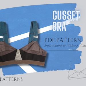 Gusset Bra Digital Sewing Pattern PDF // XS - XXL //