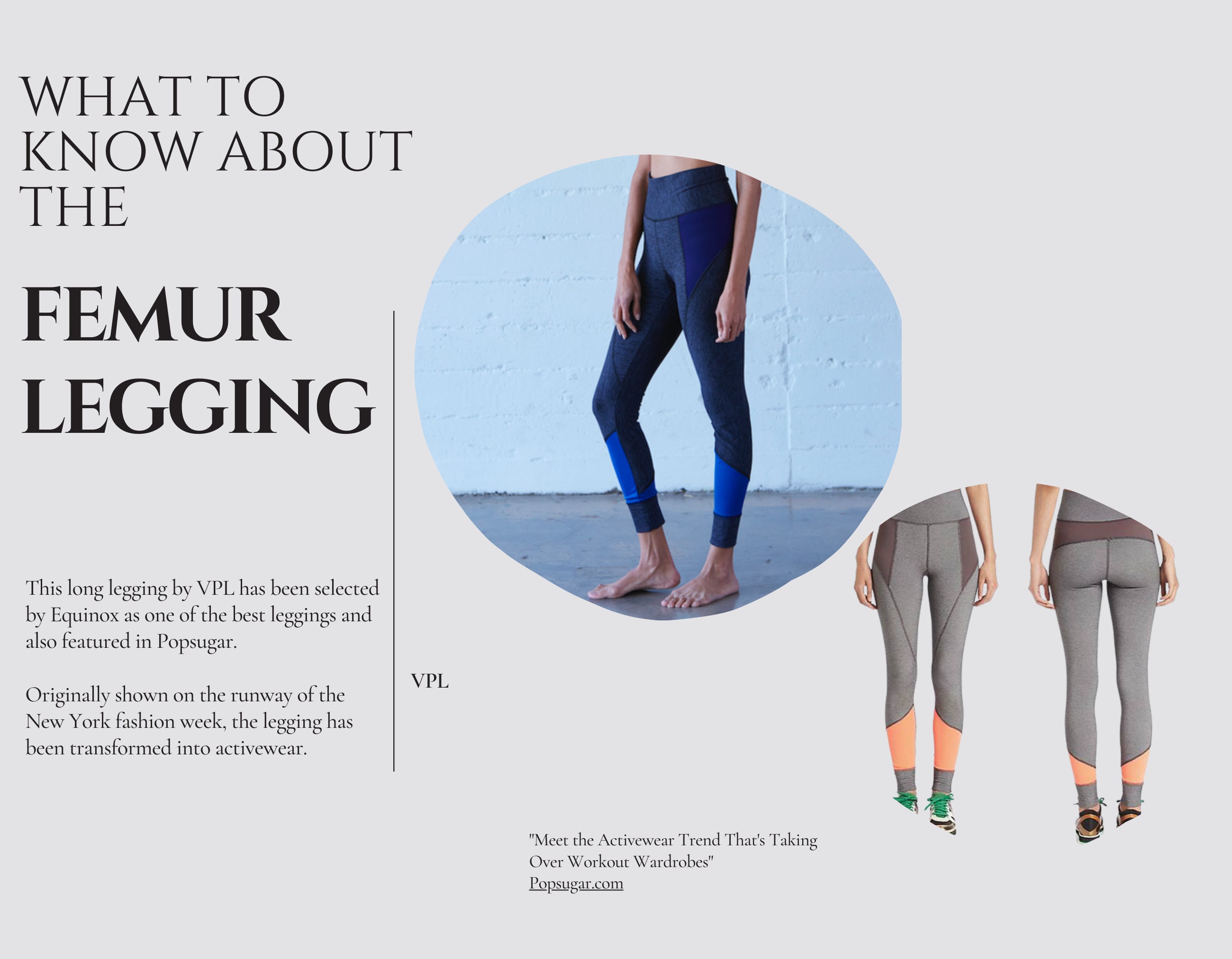 Femur Legging by VPL Long Legging Activewear Digital Sewing Pattern PDF //  S XXL // 
