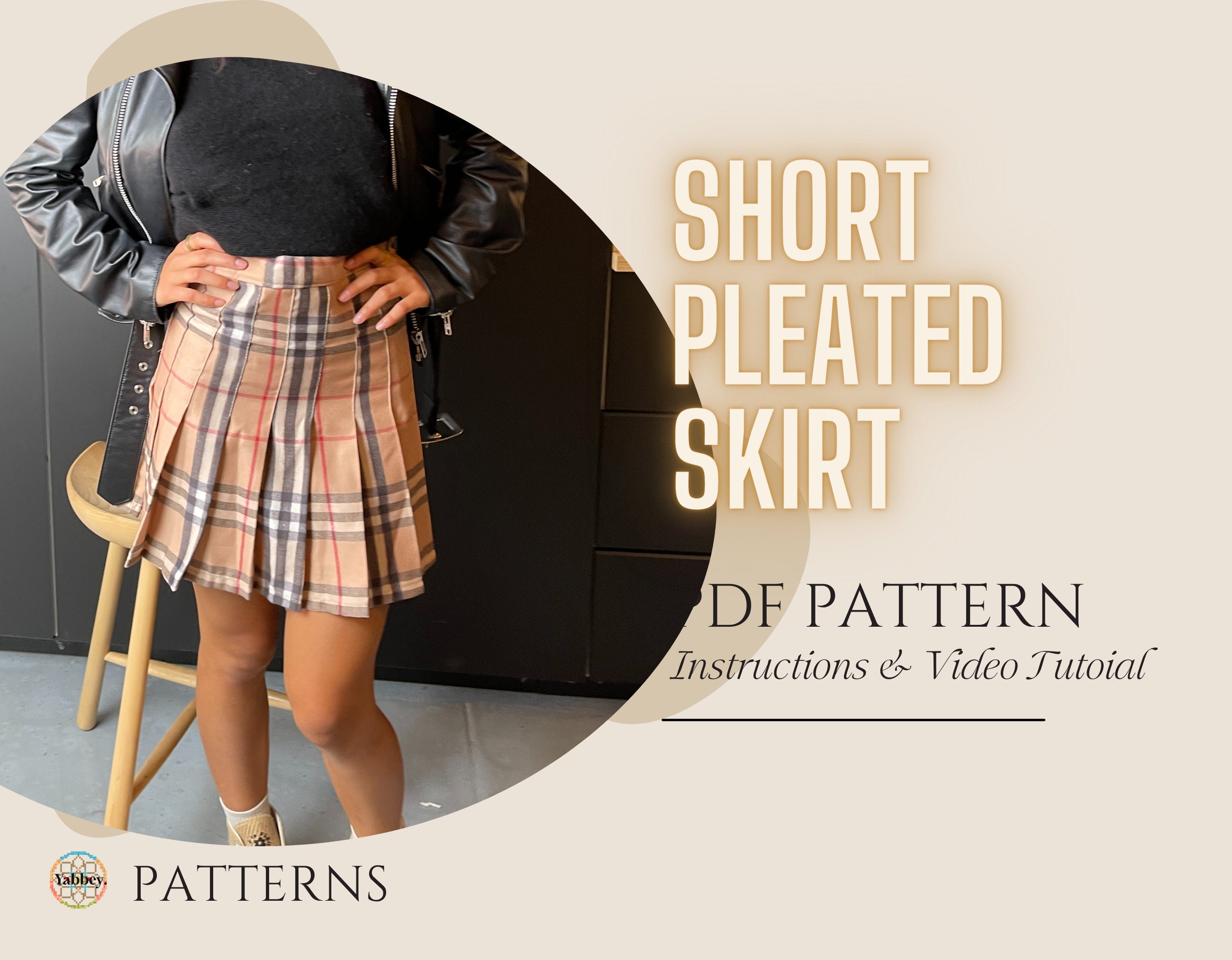Short Pleated Skirt Sewing // XXL // Skirt - Etsy