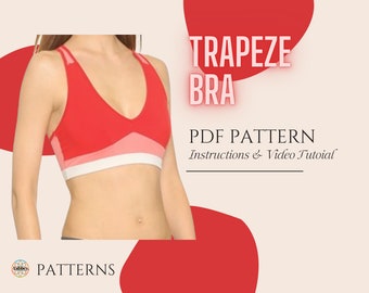 Trapeze Bra Digital Sewing Pattern PDF // S - XXL Sizes //