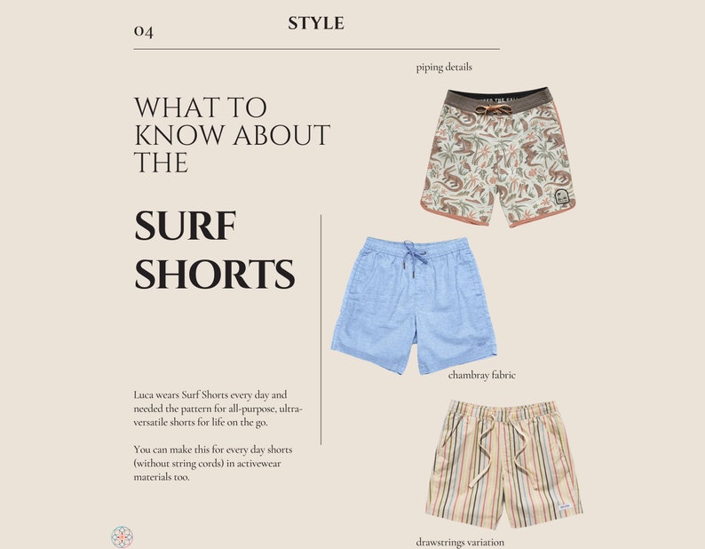 Lucas surfshorts digitala sömnadsmönster PDF //S - XXL // bild 3
