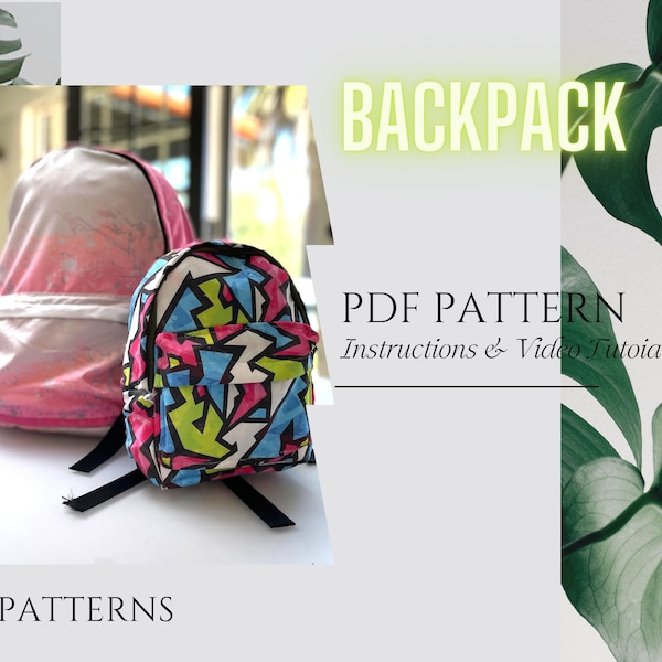 Backpack Digital Sewing Pattern PDF // 4 sizes //