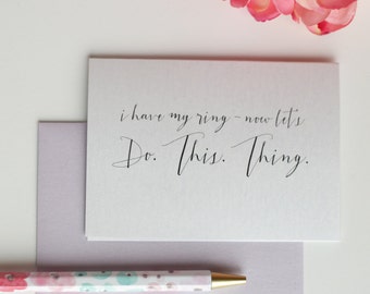 Set of 6 Will You Be My Bridesmaid Cards- I Have My Ring Now Let's Do This Thing | Bridesmaid Proposal Card | Bridal Party Card