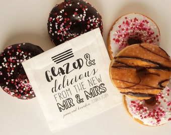 Donut Favor Bags / Wedding Favor Bags / Donut / Donut Party / Donuts / Bridal Shower Favor / Take Home Favor / Donut Wall