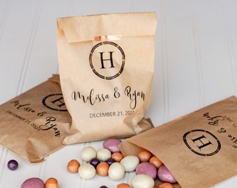 Personalized Wedding Favor Bags - Candy Buffet, Rehearsal Dinner, Engagement Party, Bridal Shower, Party Favor, Custom Wedding Favor
