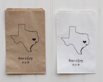 Personalized Wedding Favor Bags -Candy Buffet Bag,Rehearsal Dinner,Bridal Shower Favor,Take Home Favor Bag,Engagement Party,Cookie Favor Bag