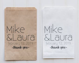 Personalized Wedding Favor Bags -Candy Buffet Bag,Rehearsal Dinner,Bridal Shower Favor,Take Home Favor Bag,Engagement Party,Cookie Favor Bag