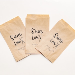 Smore Love Wedding Favor Bags - Rehearsal Dinner, Engagement Party, Bridal Shower Favor, Take Home Favor