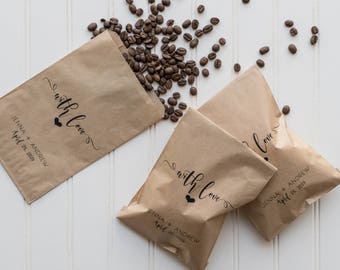 Personalized Wedding Favor Bags -Candy Buffet Bag,Rehearsal Dinner,Bridal Shower Favor,Take Home Favor Bag,Engagement Party,Coffee Favor Bag