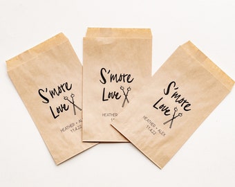 Smore Love Wedding Favor Bags - Rehearsal Dinner, Engagement Party, Bridal Shower Favor, Take Home Favor