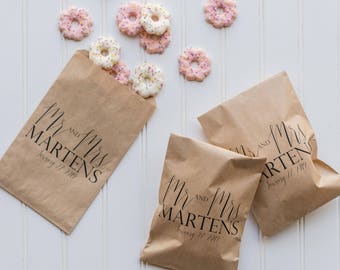 Personalized Wedding Favor Bags -Cookie Favor Bag,Candy Buffet Bag,Rehearsal Dinner,Engagement Party,Bridal Shower Favor,Take Home Favor Bag