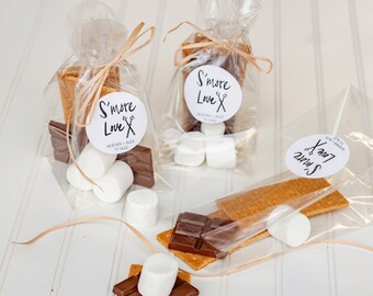 Smore Love Personalized Wedding Favor Bags - Bridal Shower Favor, Rehearsal Dinner, Engagement Party, Take Home Favor