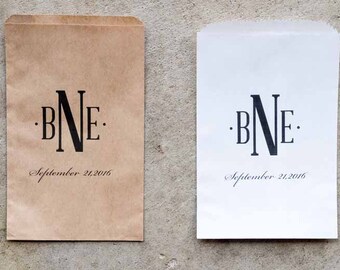 Wedding Favor Bags, Popcorn Bags, Donut Bags, Coffee Wedding Favor, Candy Buffet, Party Favors, Rehearsal Dinner Favors, Wedding Favors