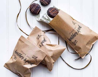 Wedding Favor Bags, Popcorn Bags, Donut Bags, Coffee Wedding Favor, Candy Buffet, Party Favors, Rehearsal Dinner Favors, Wedding Favors