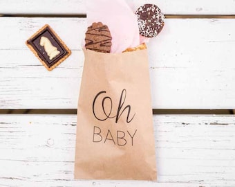 Baby Shower Favors - Oh Baby Bags, Donut Favors, Cookie Favors, Popcorn Bags, Baby Sprinkle Favors, Gender Reveal Party