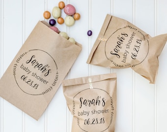 Baby Shower Favors - Popcorn Bags, Candy Buffet Bags, Favor Bags, Baby Sprinkle Favors, Gender Reveal