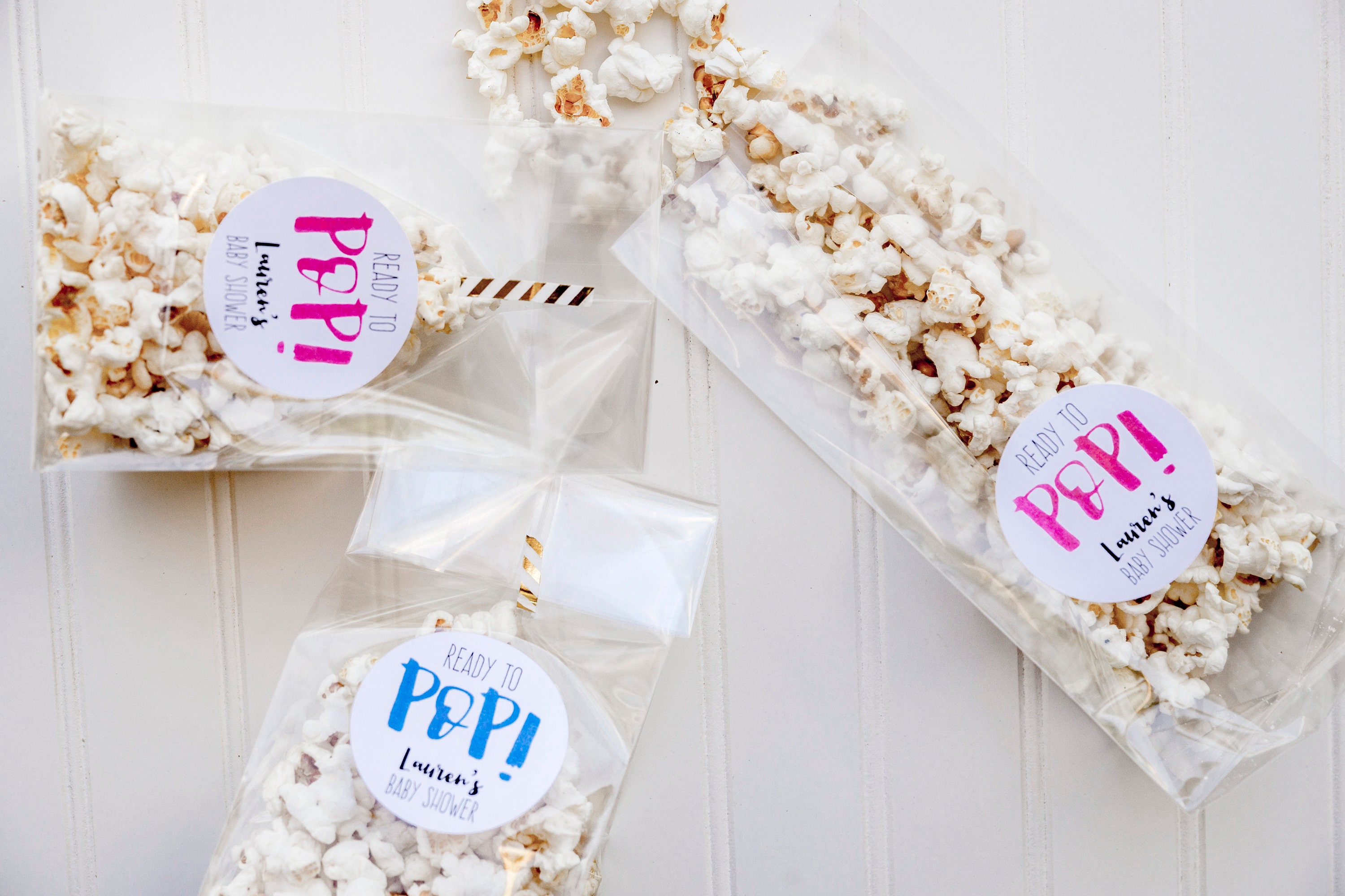 Baby Shower Favors Kits Ready to Pop Favor Bags Popcorn Etsy
