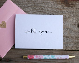 Set of 6 Will You Be My Bridesmaid Cards | Bridal Party Card To Ask Flowergirl | Bridesmaid Proposal