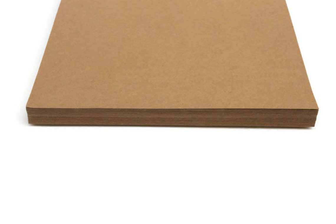 50 Sheets Kraft Cardstock Full Sheets Scrapbook Paper Etsy