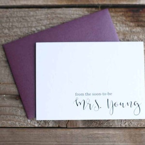 Set of 25 Thank You From The Future Mrs. Cards - Bridal Shower Thank You Cards