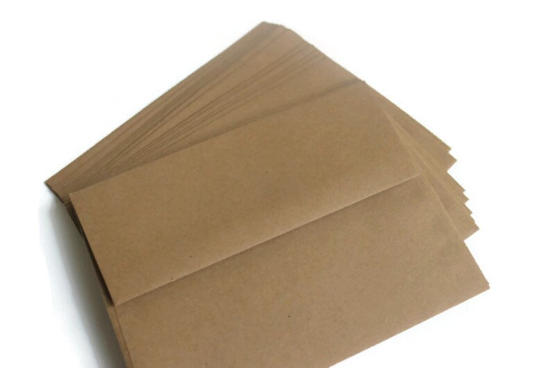 50 A2 Kraft Envelopes Rustic Ecofriendly Envelopes Etsy