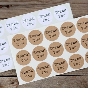 Thank You Stickers - Stickers for Wedding Favors, Jar Labels, Envelope Seals