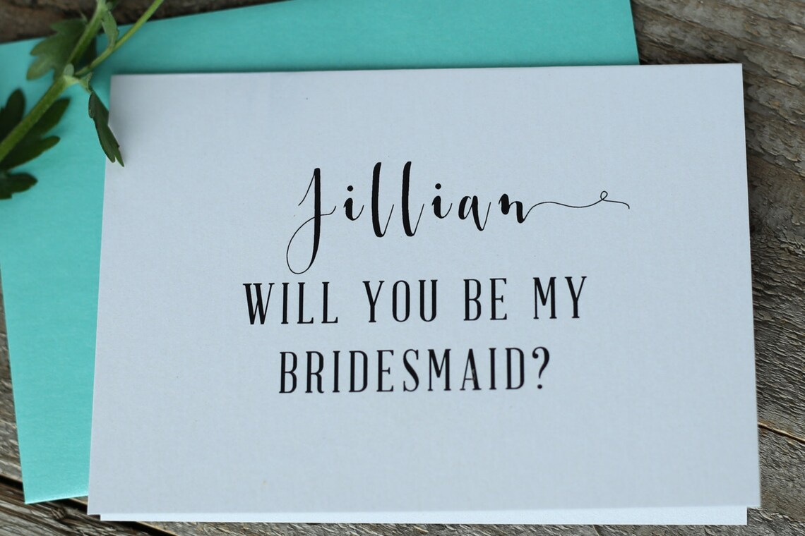 Set of 6 Bridesmaid Proposal Cards Will You Be My Bridesmaid Etsy