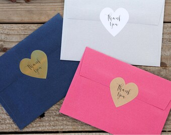 Set of 48 Thank You Stickers - for Envelope Seals, Wedding Favor Packaging