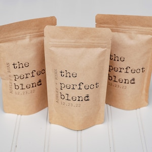 The Perfect Blend Coffee Wedding Favor Bag Bridal Shower Favor, Coffee Favor Bags, Resealable Coffee Pouch, Personalized Wedding Favor image 7